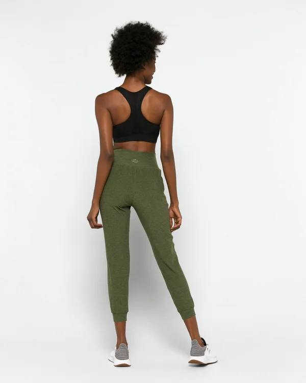 Spacedye Midi Jogger, Beyond Yoga Eden Green Heather, Xs