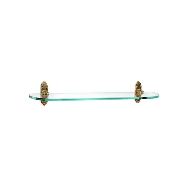 Alno Ribbon & Reed A8550-24-PA 24x22 Glass Shelf - Polished Antique