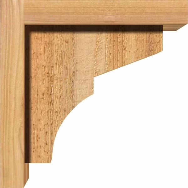 Ekena Millwork COR08X14X18MON01RWR 8x22W x 14x22D x 18x22H Monterey Rough Sawn Corbel w/Backplate, Western Red Cedar