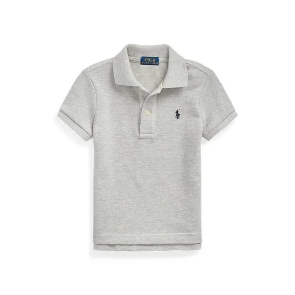 Ralph Lauren Girl's Cotton Mesh Polo Shirt - Size L in Andover Heather