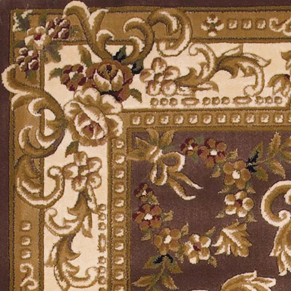 Kas Corinthian 5313 Aubusson 2&2x22 x 7&11x22 Runner Plum - Ivory Area Rug