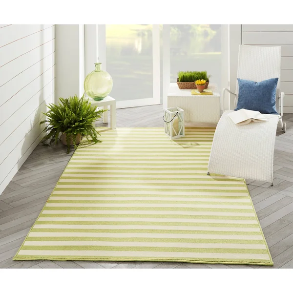Momeni Baja Area Rug - Green, 2&3x22 x 7&6x22 Runner