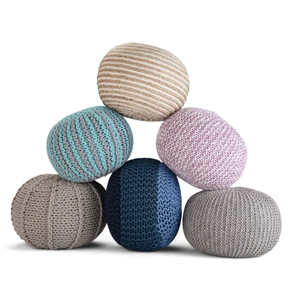 The Curated Nomad Holladay Round Pouf in Natural Jute