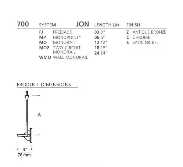 Tech Lighting 700FJJON03S John Head