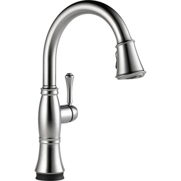 Delta Cassidy Touch Single-Handle Pull-Down Sprayer Kitchen Faucet in Lumicoat Polished Nickel