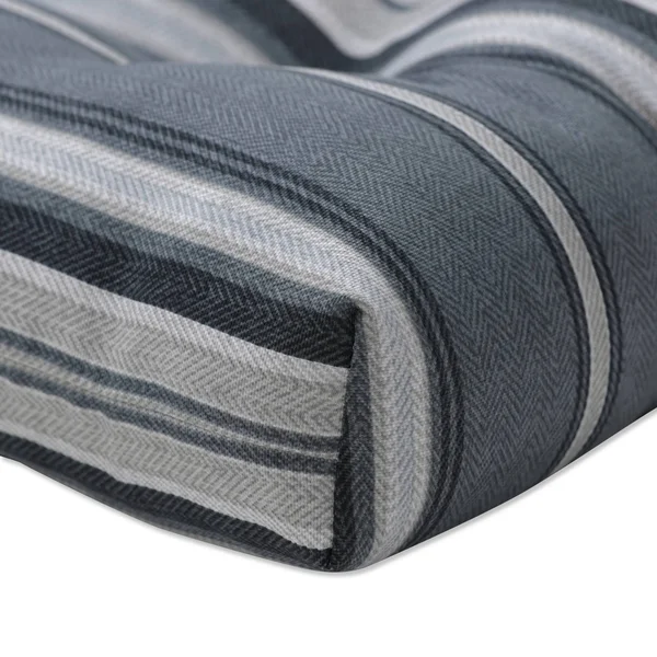 Pillow Perfect - Terrace Noir Reversible Chair Pad (Set of 2)