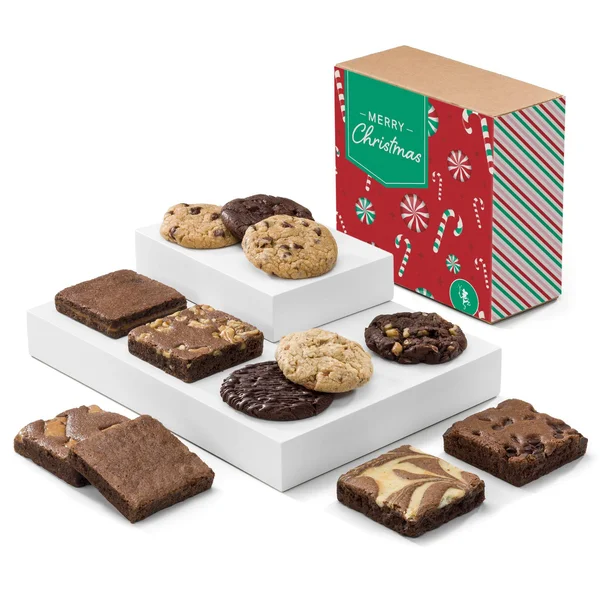 Christmas Cookie & Brownie Combo Gourmet Chocolate Gift Box by Fairytale Brownies