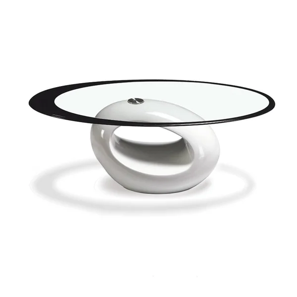 Fab Glass and Mirror Coffee Table - Black/White