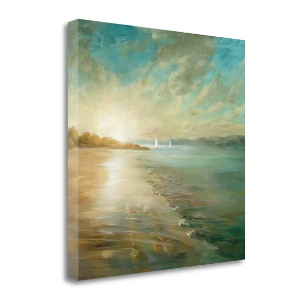 Tangletown Fine Art Coastal Glow Crop by Danhui Nai Painting Print on Wrapped Canvas