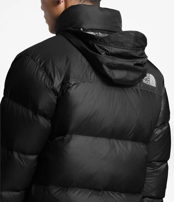 The North Face Solid Nuptse Puffer Down Jacket, Black, Large