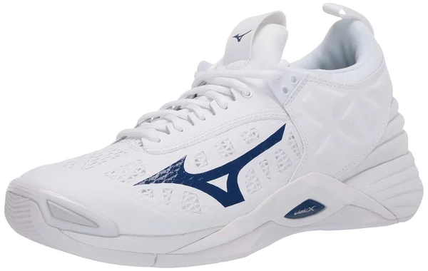 Mizuno Wave Momentum White/Navy Women's Volleyball Shoes - Size: 7