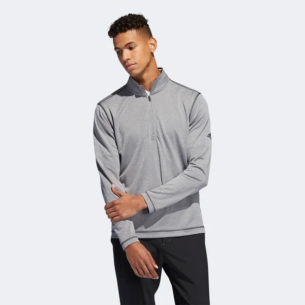 Adidas UV Protection 1/4 Zip Sweatshirt Men's - Size: Large, Grey