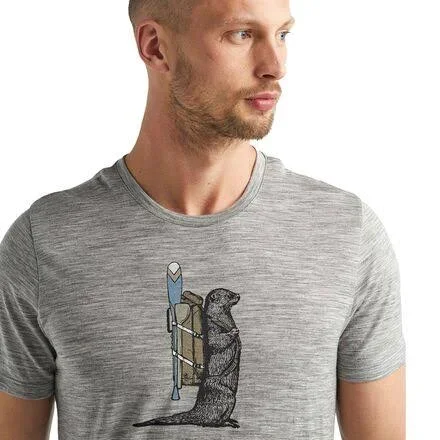 Icebreaker Tech Lite Otter Paddle Crew - Men's Metro Heather - XXL