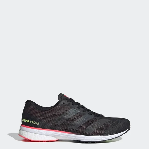 Adidas Adizero Adios 5 Shoes - Women's - Core Black - Signal Pink - 6