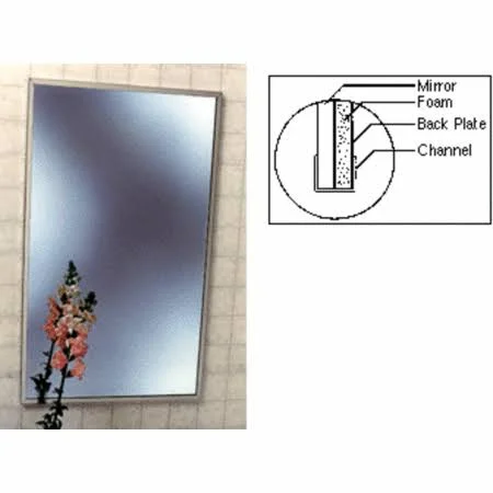 CRL Stainless Steel 24x22 x 36x22 Standard Channel Framed Mirror