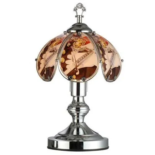 Ok Lighting OK-603SR-MR1 14.25-Inch Touch Lamp with Marine Theme, Silver Chrome