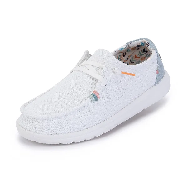 Hey Dude Wendy Boho Women's Shoes White/Crochet : 7 M