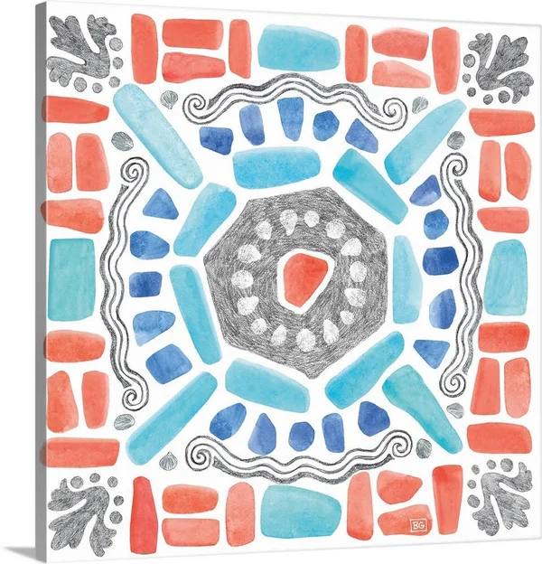 Coastal Sea Life x - Canvas Wall Art, 16x16, Great Big Canvas