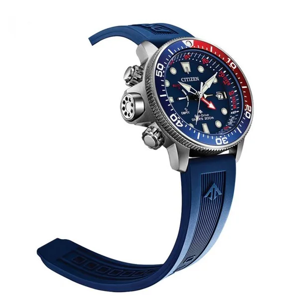 Citizen Eco Drive Mens ProMaster Aqualand Strap Watch - Ocean Blue