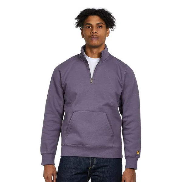 Carhartt WIP Chase Neck Zip Sweatshirt - Provence, Gold - L - Men