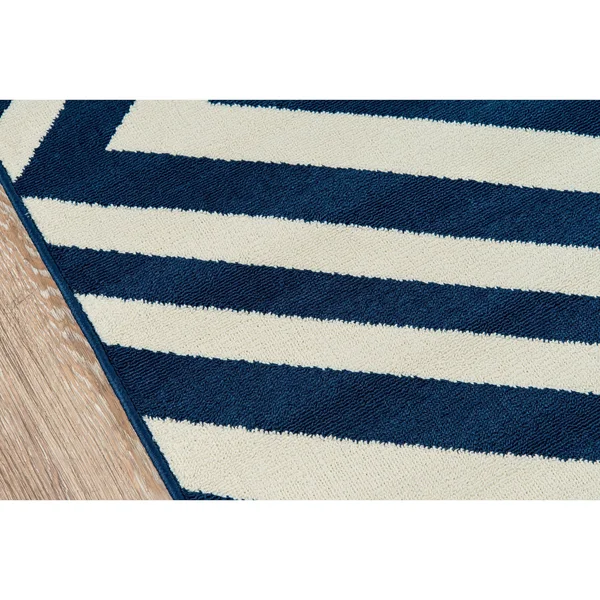 Momeni Baja Area Rug, Navy, 6&7x22 x 9&6x22