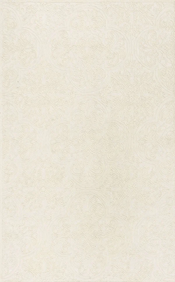 Safavieh Trace Rug Collection TRC101C - Ivory - 6& x 6& Square