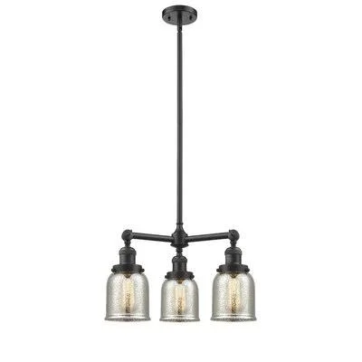Adalbert 3 - Light Shaded Classic Chandelier 17 Stories Finish: Oil Rubbed Bronze, Shade Color: Silver Plated Mercury, Bulb Type