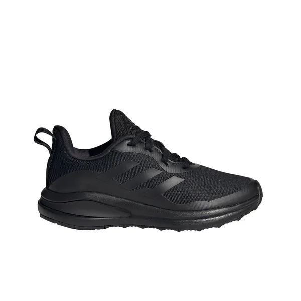 Adidas Big Kids& FortaRun Lace Running Shoes in Black/Black Size 4.5