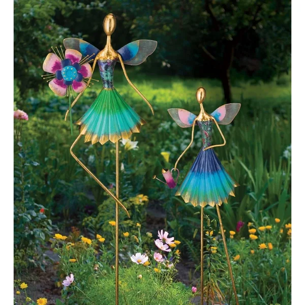 Regal Art & Gift 12226 Fairy Decor-Flower Garden Stake - Orange