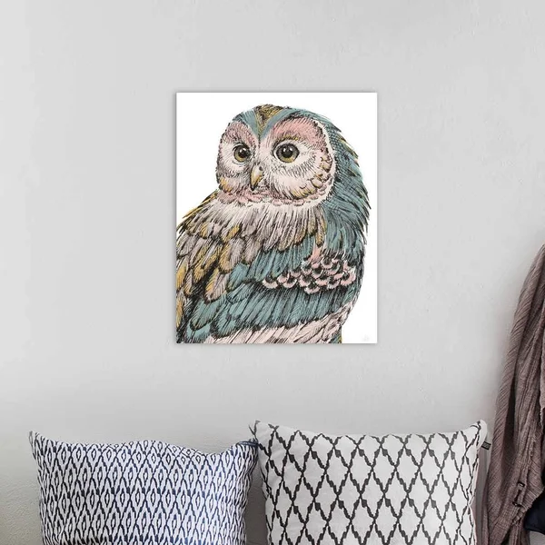 Beautiful Owls I Pastel, Canvas Wall Art, 16x20, Great Big Canvas