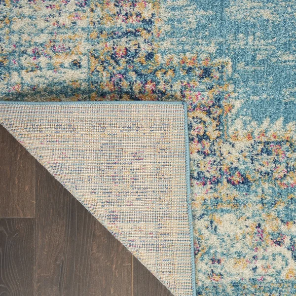 Nourison Passion Light Blue Area Rug - Size: 8& x 10&