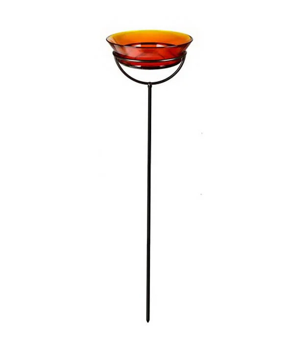 Mosaic Birds Cuban Garden Stake, Orange, M429-200-08