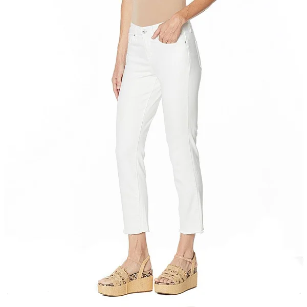 Jessica Simpson Women's Arrow Straight Ankle Jeans - White - Size 31