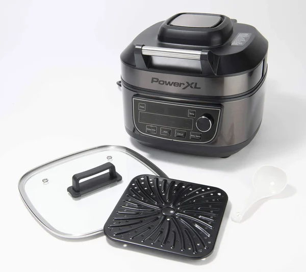 PowerXL Grill Air Fryer Combo 12-in-1 Indoor Grill - Air Fryer, Slow Cooker, Roast, Bake, 1550-Watts, Black K50786