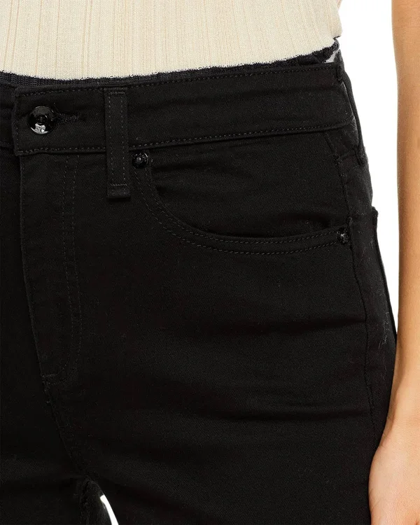 Rag & Bone/JEAN Nina High Rise Skinny Jeans No Fade Black 32