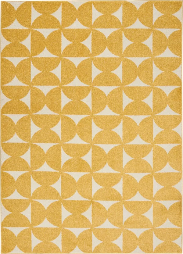 Nourison Harper DS301 Area Rug, Yellow, 8& x 10&