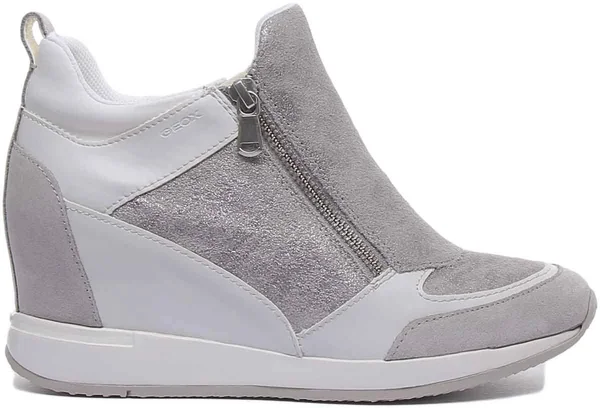 Women's Geox Nydame Wedge Sneaker - Size 10US - Grey