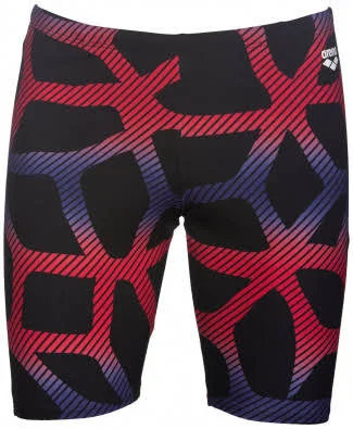 (Size 38 - Black, Red) - Arena Men ARES5 Sport Spider Jammer, Men, arena Herren Sport Badehose Spider Jammer
