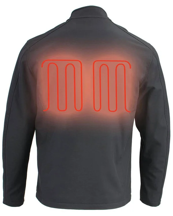 Milwaukee Leather Men's Zip Front Heated Soft Shell Jacket