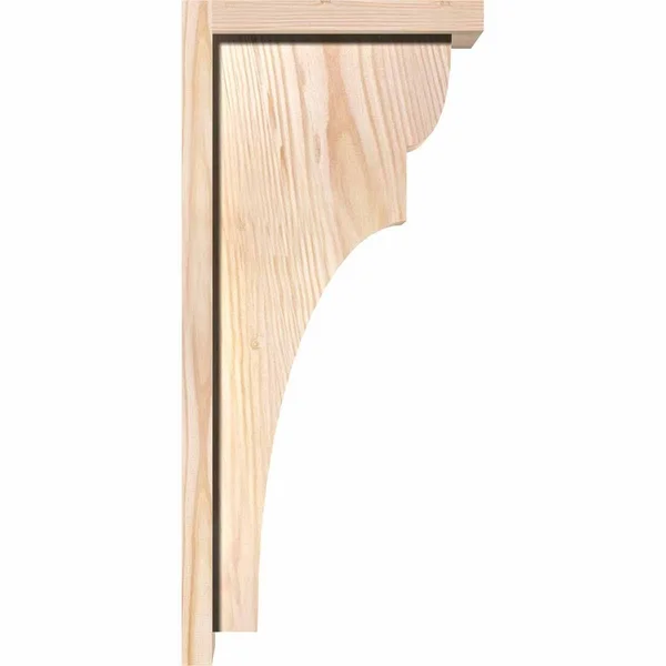 7 1/2x22W x 10x22D x 14x22H Yorktown Smooth Corbel w/Backplate - Douglas Fir