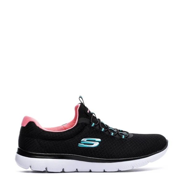 Skechers Women's Summits Sneaker - Black, Black/Pink