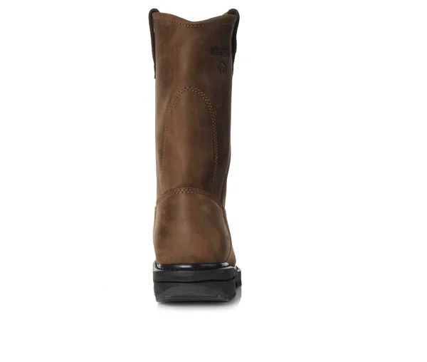 Wolverine 10x22 Leather Wellington Steel Toe Boots, Men's Brown