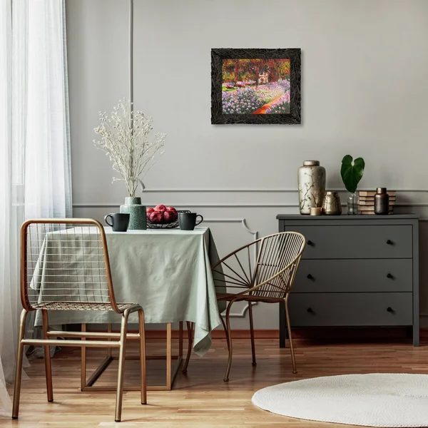 Overstock Art Artist&s Garden at Giverny with Feathered Ebony Frame, 11.24x22 x 13.24x22 in Multi at Nordstrom Rack