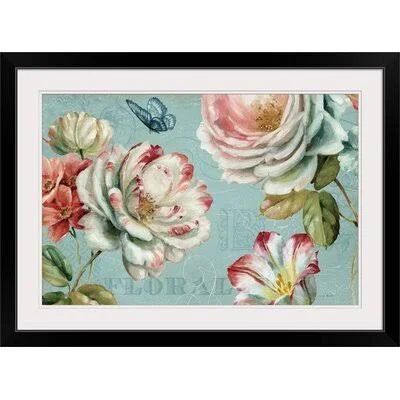&Spring Romance III& by Lisa Audit Graphic Art Print Great Big Canvas Size: 24x22 H x 32x22 W x 1x22 D, Format: Black Framed