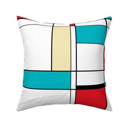 Turquoise Red Champagne Throw Pillow Cover W Optional Insert by Roostery - Size: 18 x 18 Cu003EOnly
