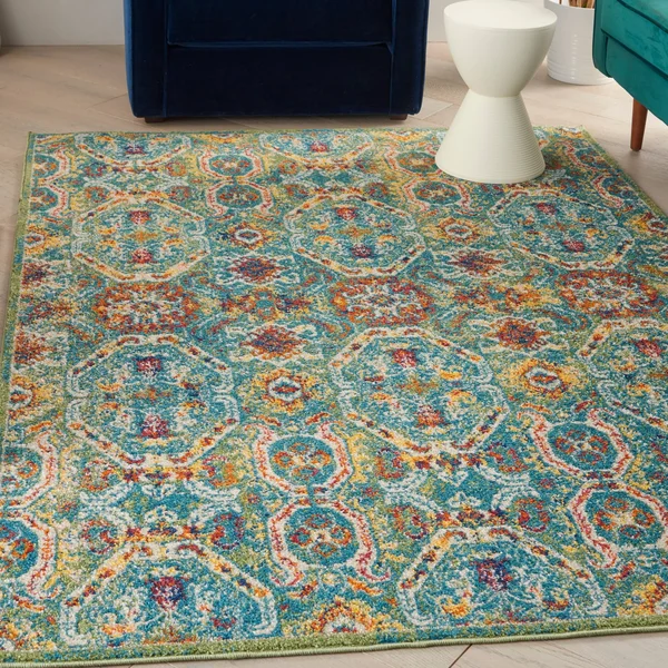 Nourison Allur ALR05 Area Rug, Red Multicolor, 9& x 12&
