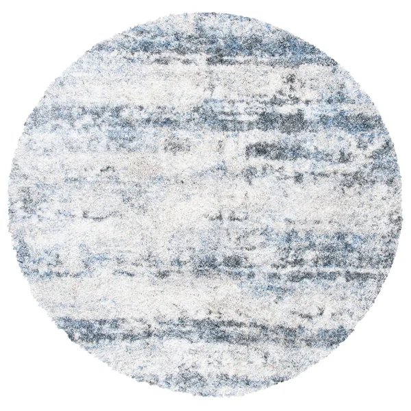 Safavieh Berber Shag Veena Abstract 1.25-Inch Thick Rug - 6&7x22 x 6&7x22 Round - Ivory/Grey