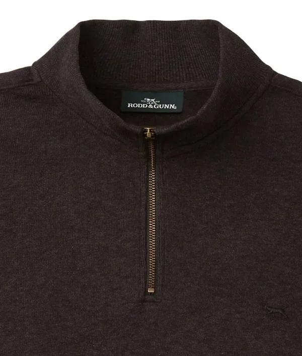 Rodd & Gunn Men's Alton Ave Quarter Zip Sweater - Mud - XXL