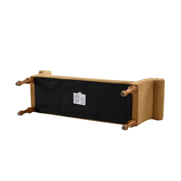 Brika Home Roll Arm Entryway Bench in Gold - BR-1900571