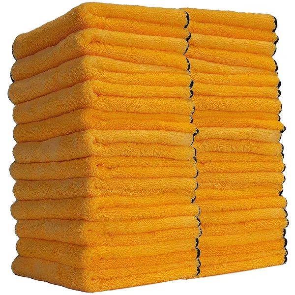 Chemical Guys MIC_506_24 Professional Grade Premium Microfiber Towels - Gold (16 inch x 16 inch) (Pack of 24)